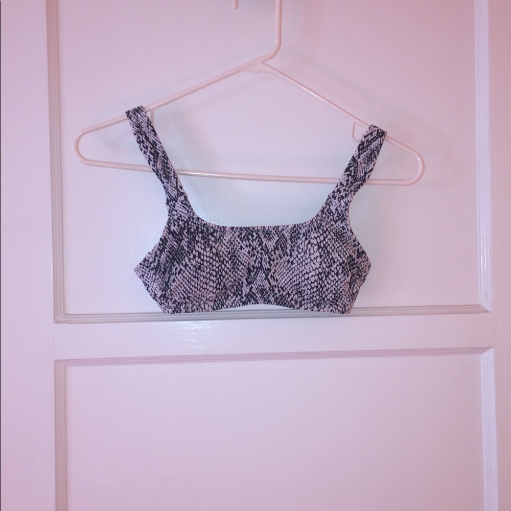 women’s snakeskin bikini top